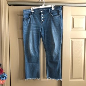 Old Navy Flare Fringe Jeans
